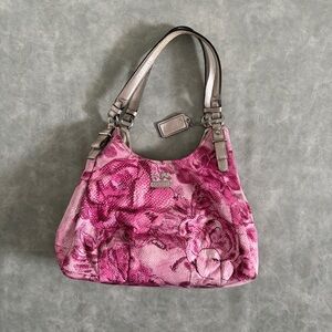Coach Madison Maggie Pink Floral Shoulder Bag
